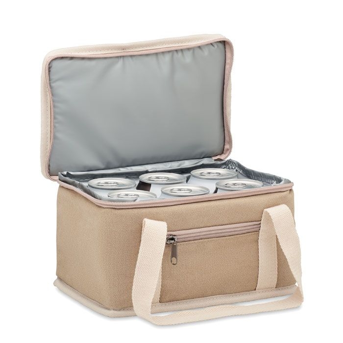 MO6867-13Kecil Kuehltasche Canvas fuer Dosen_ Beige