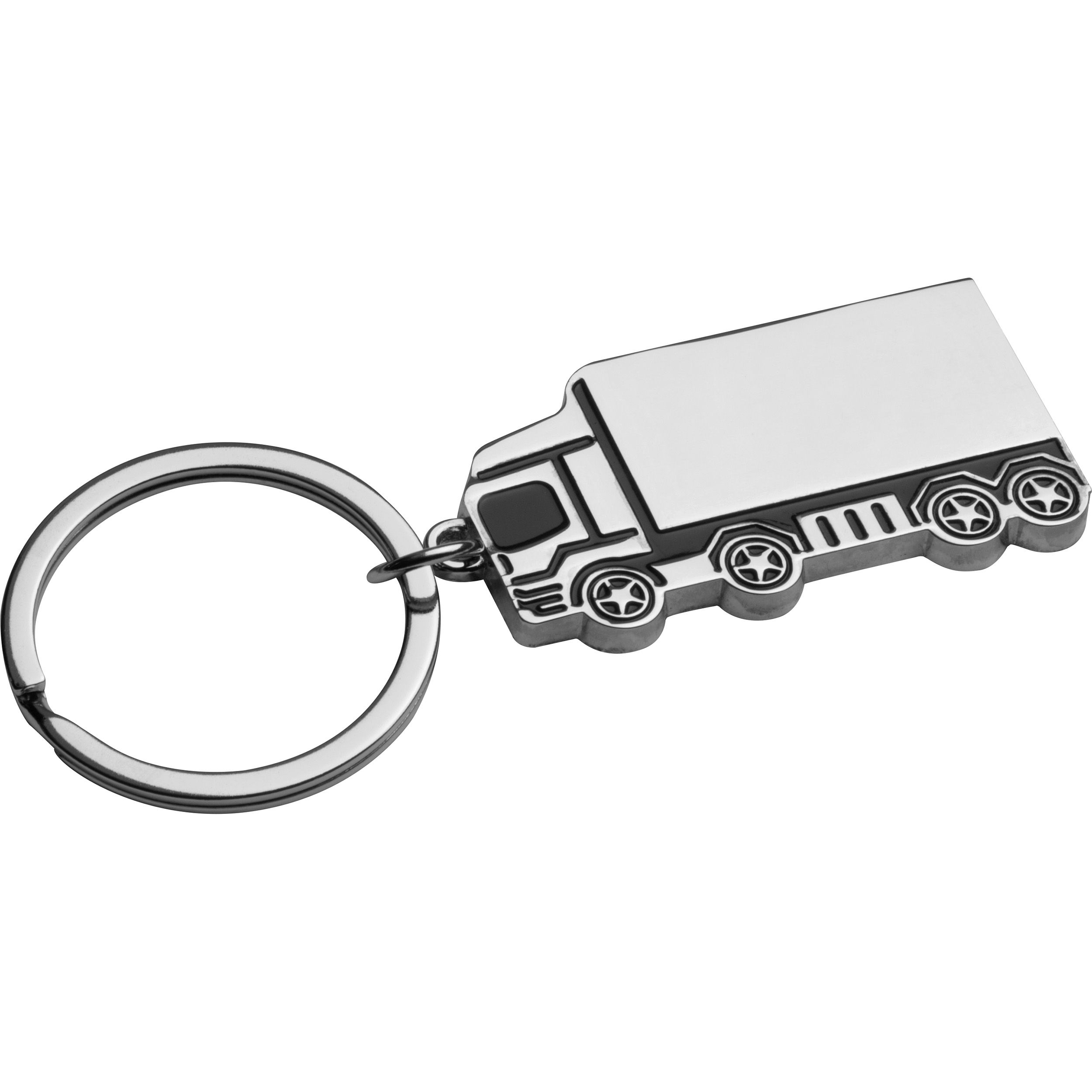 MA97881-07Metall Schluesselanhaenger LKW_ silbergrau