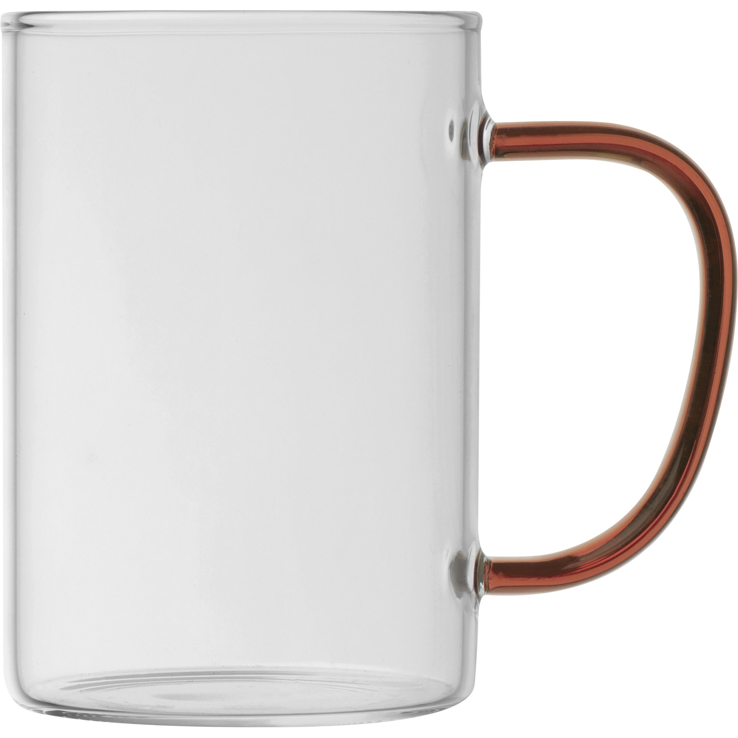 MA82340-05Glastasse mit farbigem Henkel_ 250ml_ rot
