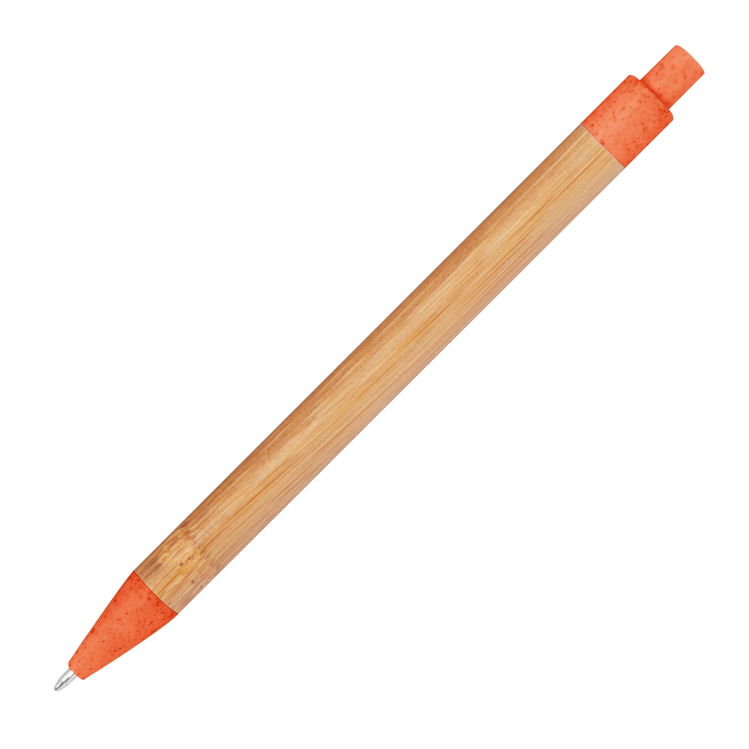 MA13211-10Kugelschreiber aus Weizenstroh und Bambus_ orange