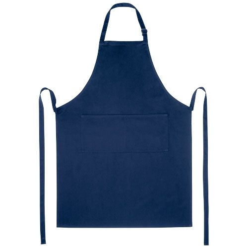 PF113334-3Andrea 240 g_m² Schuerze mit verstellbarem Nackenband_ navy