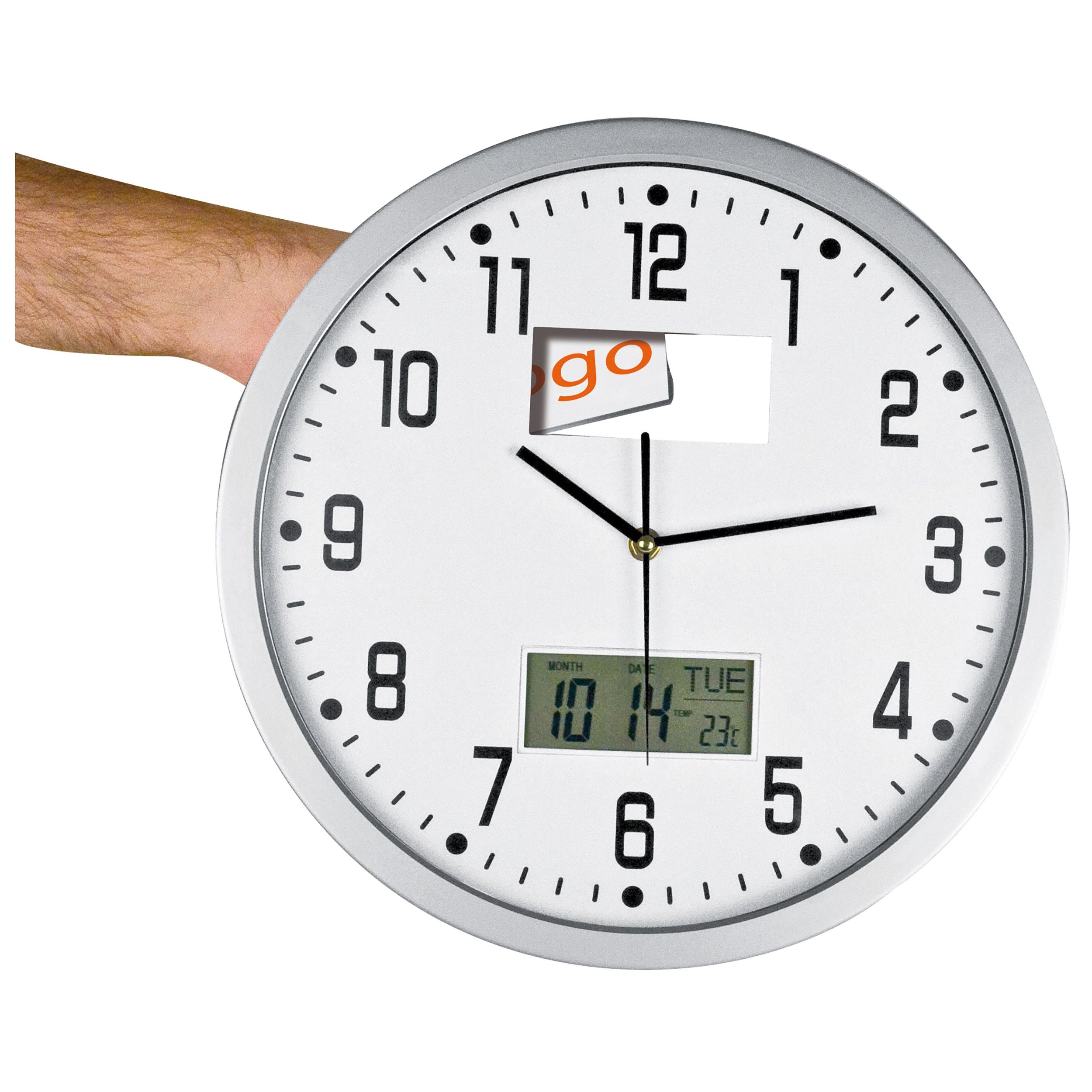 MA41240-06Analoge Wanduhr mit Digitalanzeige_ weiss