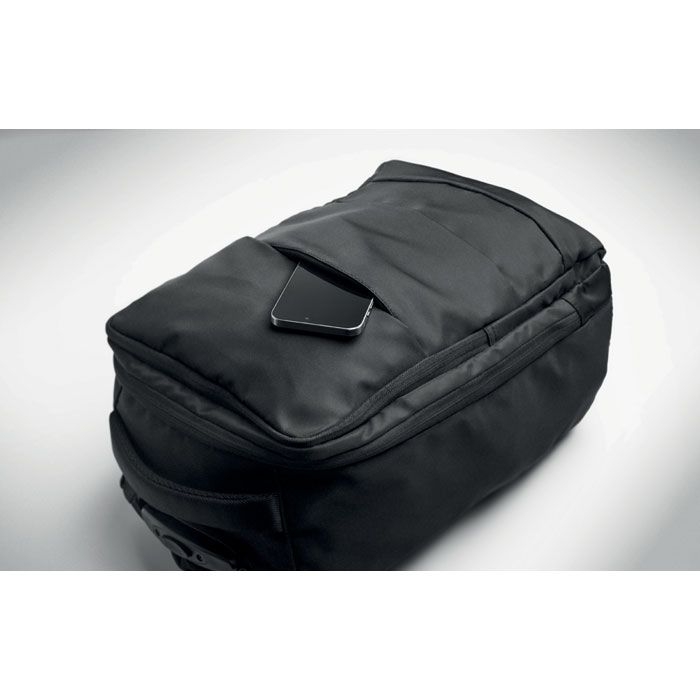 MO2985-03Magnate Rucksack-Trolley 290T RPET_ schwarz
