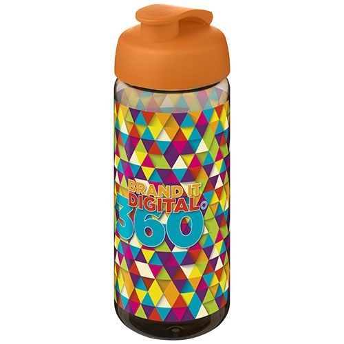 PF210445-2H2O Active® Octave Tritan™ 600-ml-Sportflasche mit Klappdeckel_ kohle_orange