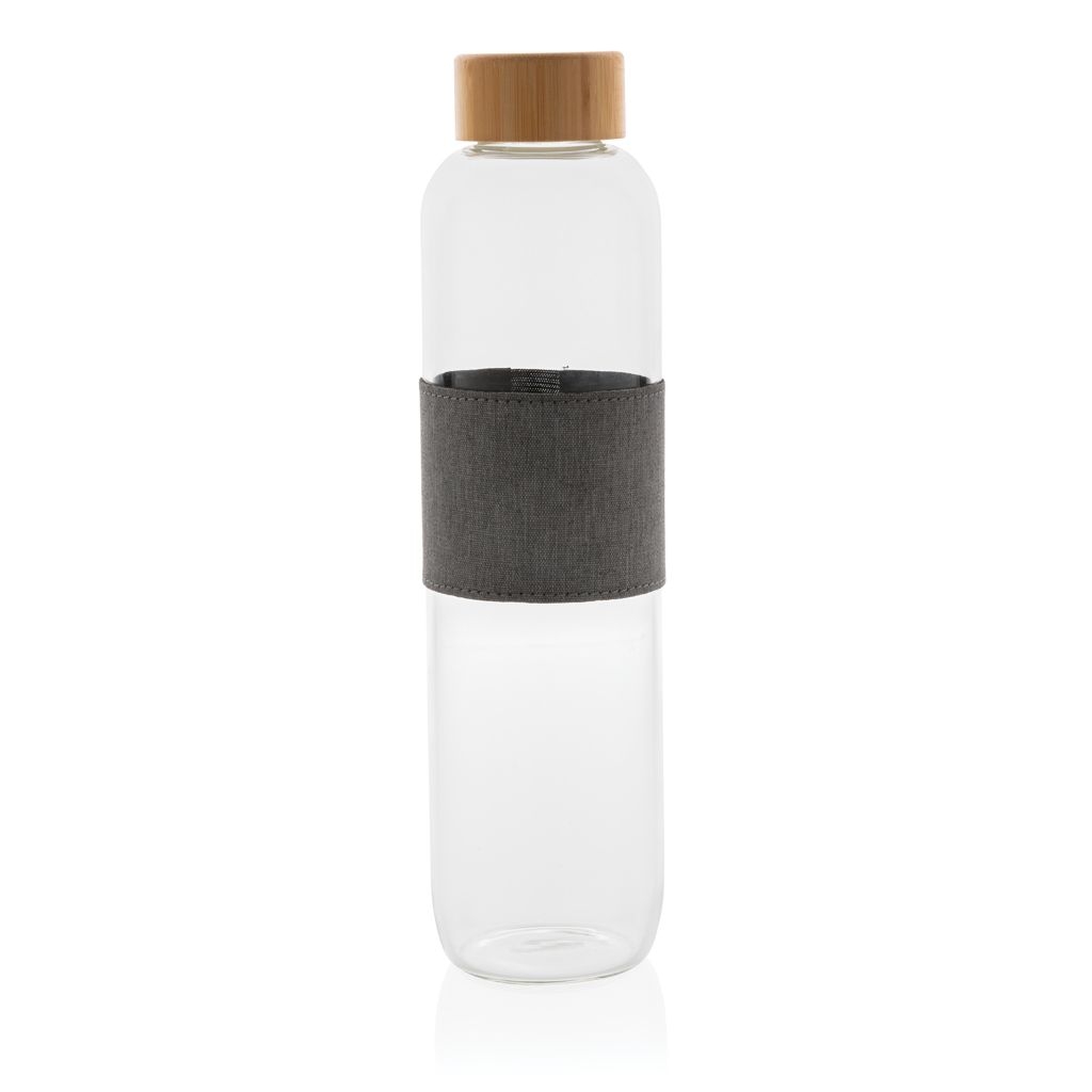 XDP436.77-0Impact Borosilikat-Glasflasche mit Bambusdeckel_ transparent