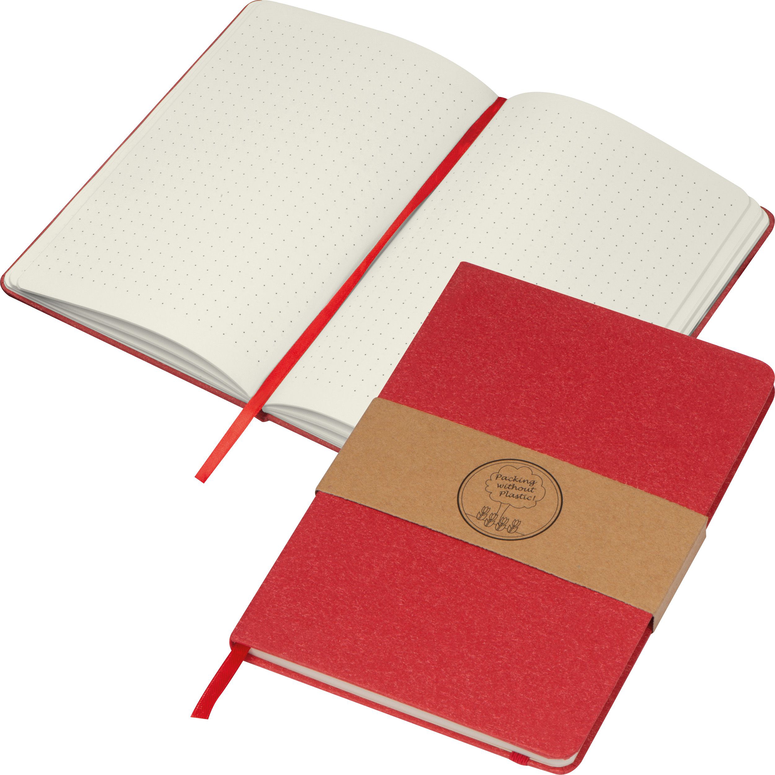A5 Notizbuch mit gepunkteten Seiten, rot