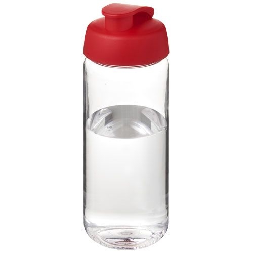 PF210445-19H2O Active® Octave Tritan™ 600-ml-Sportflasche mit Klappdeckel_ transparent klar_rot PF210445-19H2O Active® Octave Tritan™ 600-ml-Sportflasche mit Klappdeckel_ transparent klar_rot