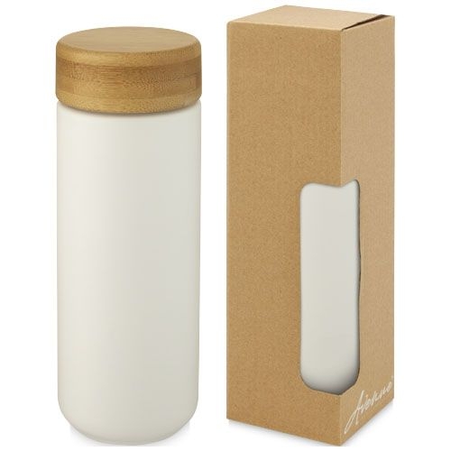 PF100705Lumi 300 ml Keramikbecher mit Bambusdeckel
