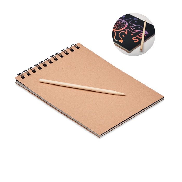 MO6699Black Notizbuch mit Kratzpapier