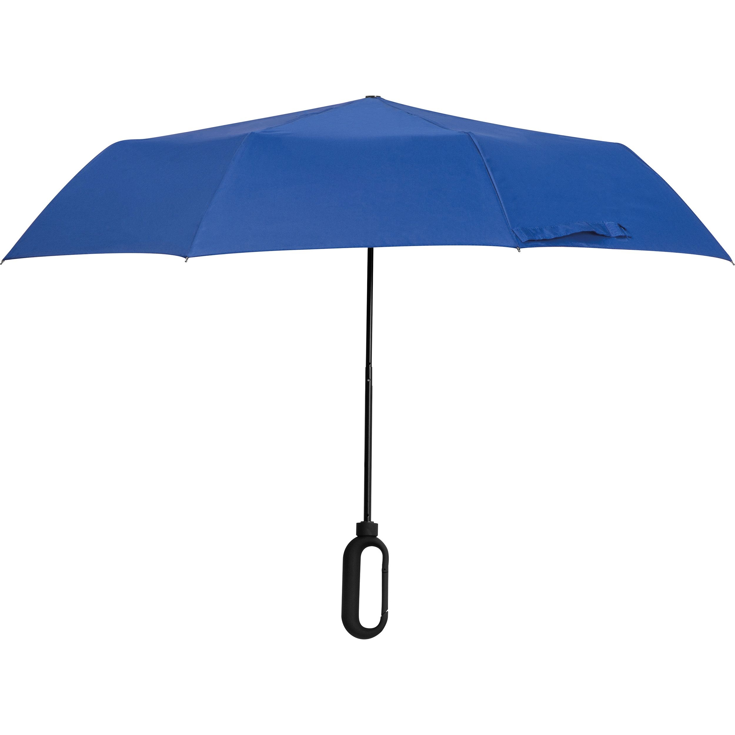 MA40885-04Taschenschirm aus Pongee mit Karabinergriff_ blau