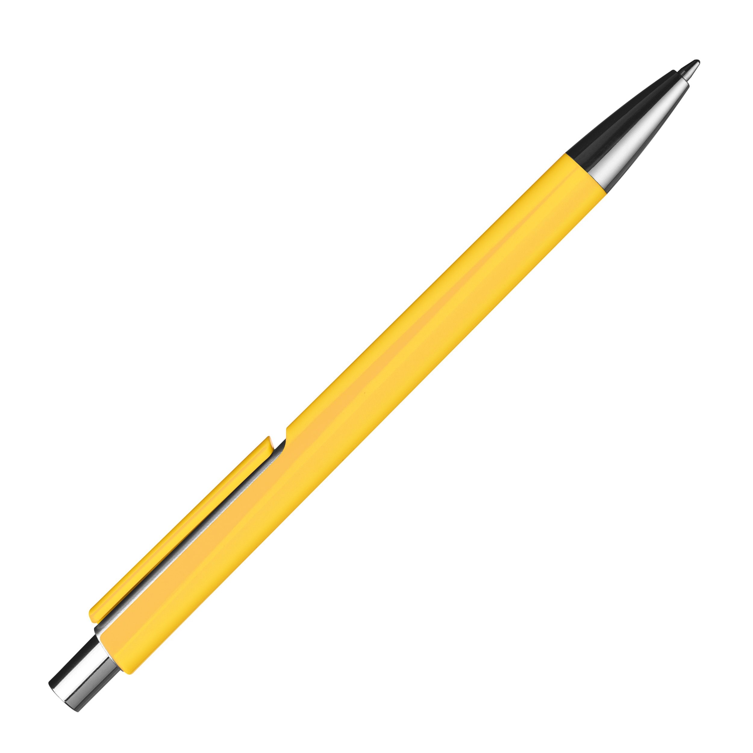 MA13538-08Kugelschreiber mit silbernen Applikationen_ gelb