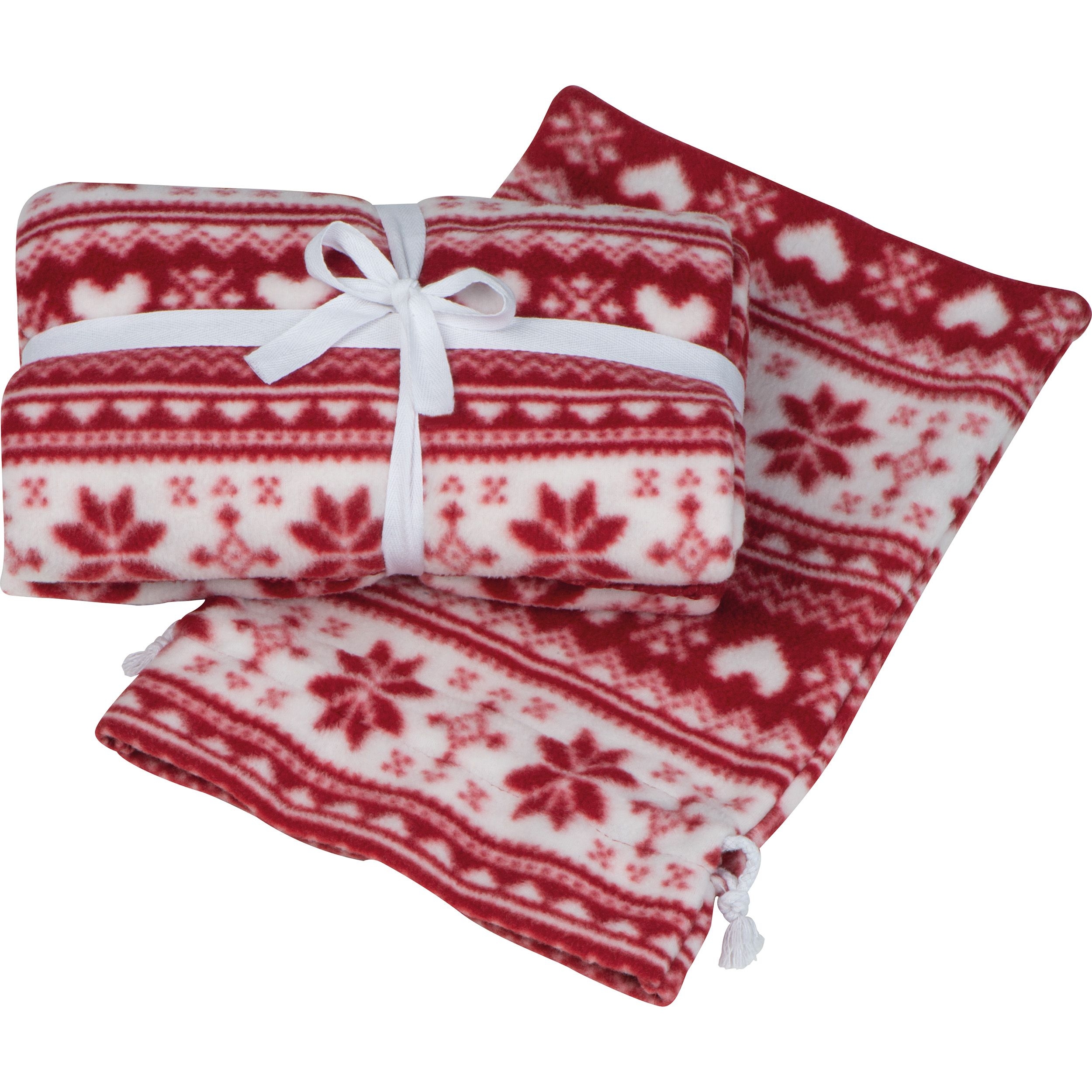 Weihnachtliche Kuscheldecke , rot