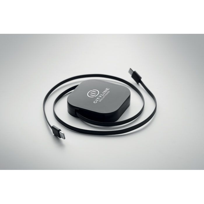 MO2924-03Linea 100 Einziehbares Ladekabel 100W_ schwarz