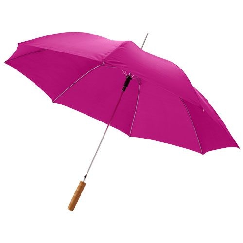 PF109017-4Lisa 23_ Automatikregenschirm mit Holzgriff_ magenta
