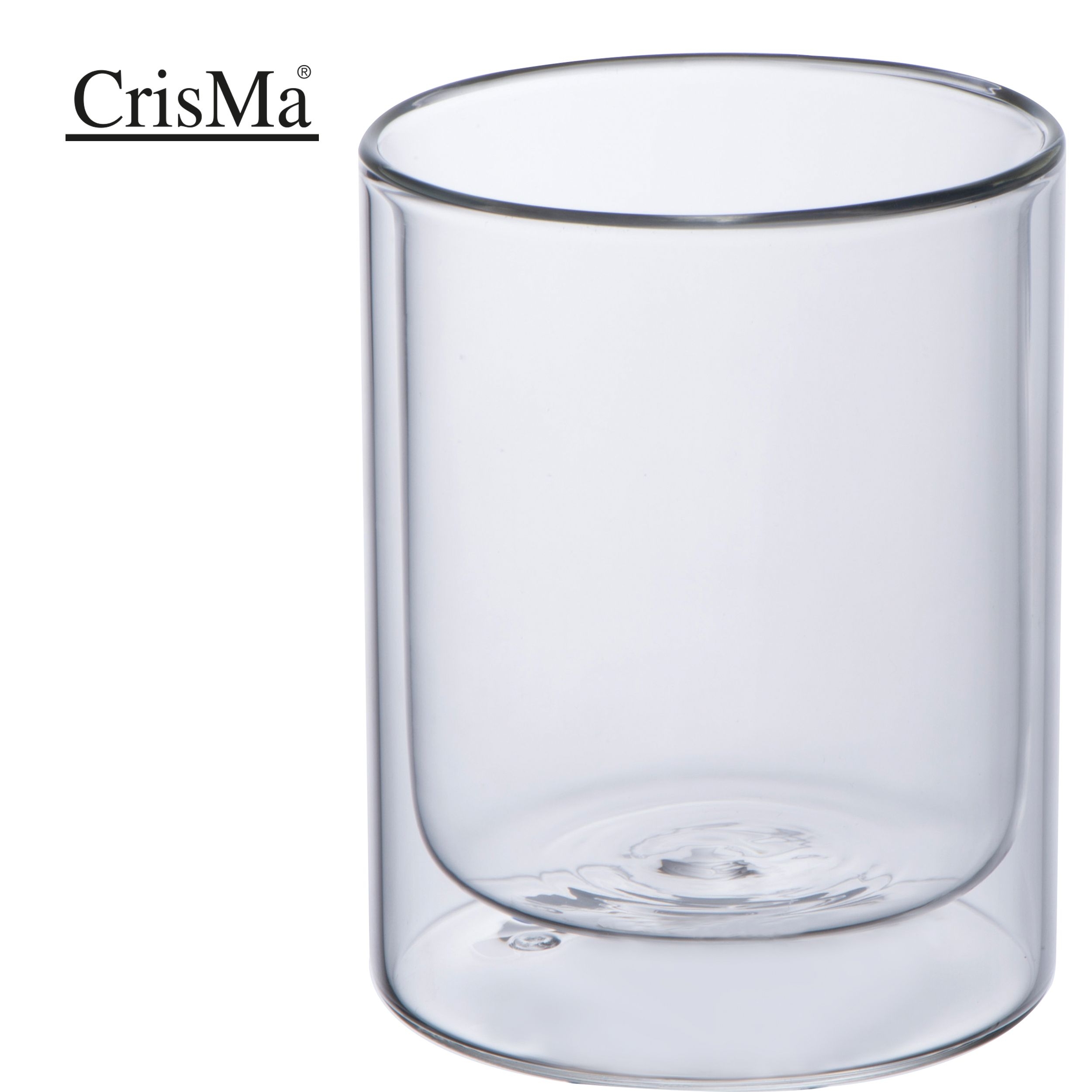 MA83850-66CrisMa Doppelwandige Glastasse 330ml STUART_ transparent