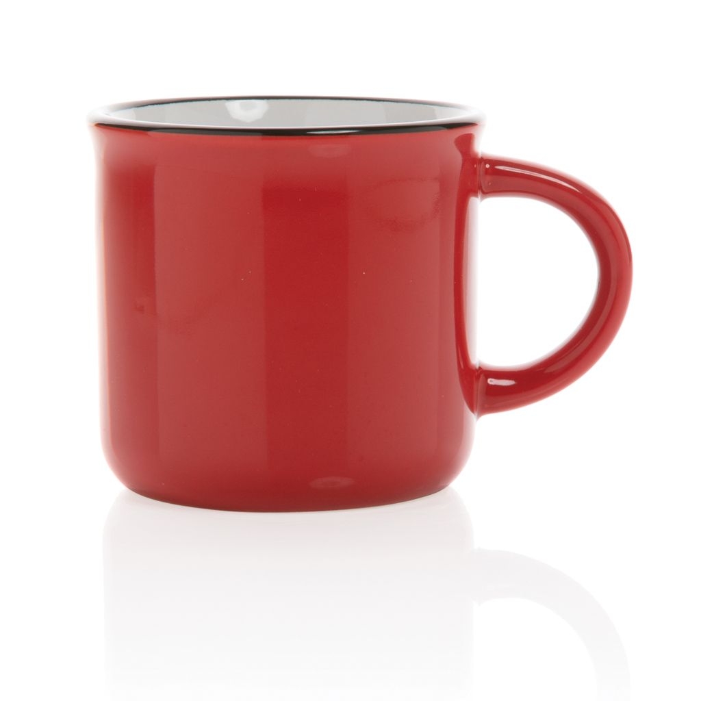 XDP434.03-4Vintage Keramiktasse_ 280ml_ rot