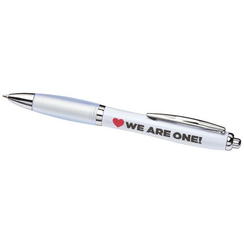 PF106399-1Nash Kugelschreiber mit farbigem Schaft und Griff _schwarze Mine_ weiss