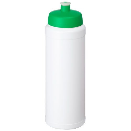 PF210690-7Baseline® Plus 750 ml Flasche mit Sportdeckel_ weiss_gruen PF210690-7Baseline® Plus 750 ml Flasche mit Sportdeckel_ weiss_gruen
