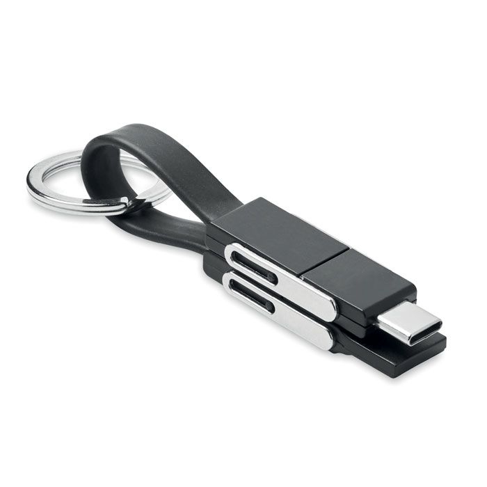 MO6820-03Key C Schluesselanhaenger 4in1 Kabel_ Schwarz