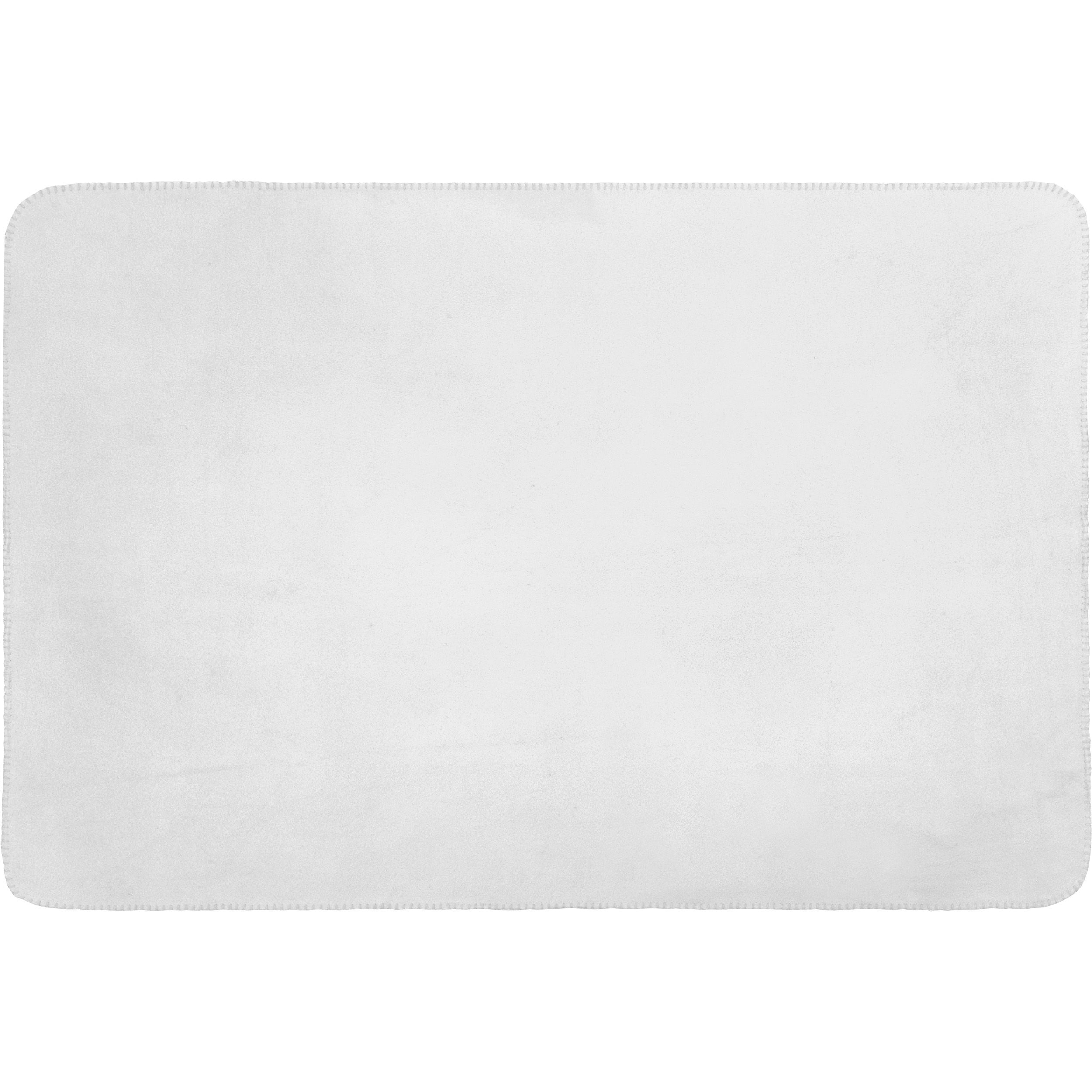 MA66902-06Fleecedecke mit Tragebanderole GIANFRANCO_ weiss