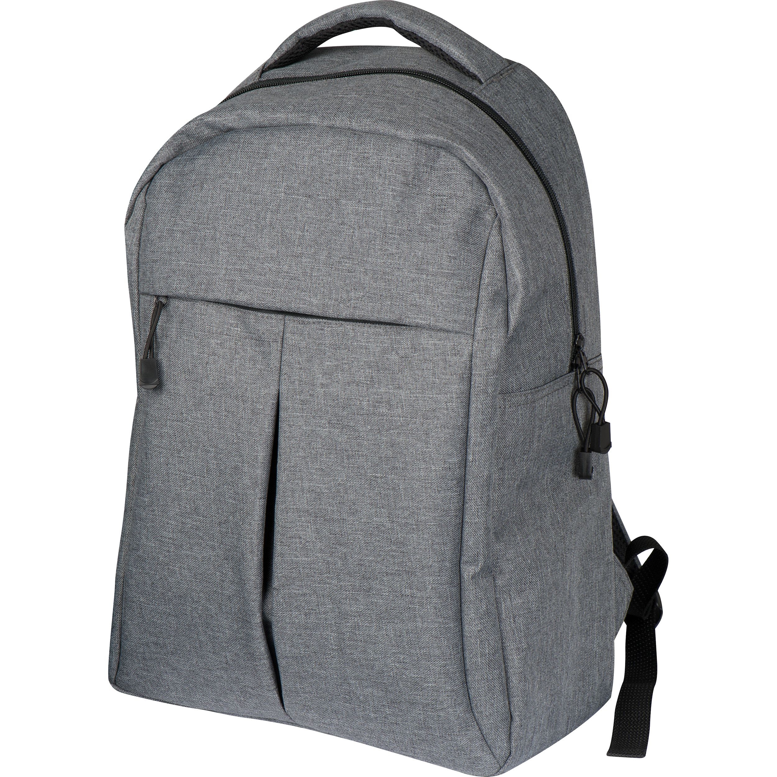 MA60730-07Rucksack aus Polyester LUKE_ silbergrau