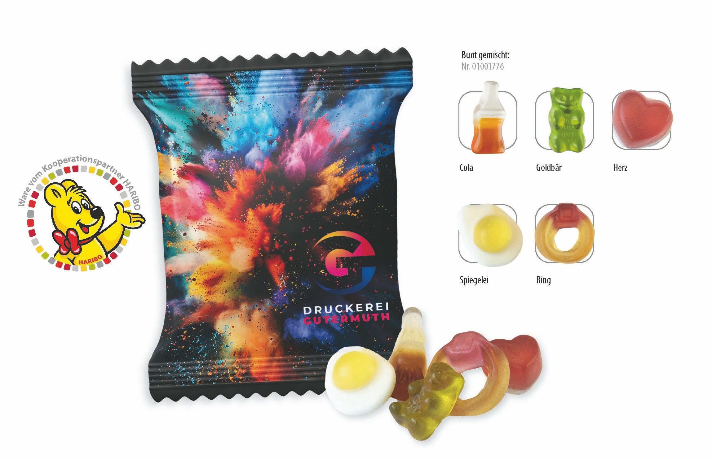 SW1776-1HARIBO Starmix Werbetuete_HARIBO Starmix_ weisse Folie