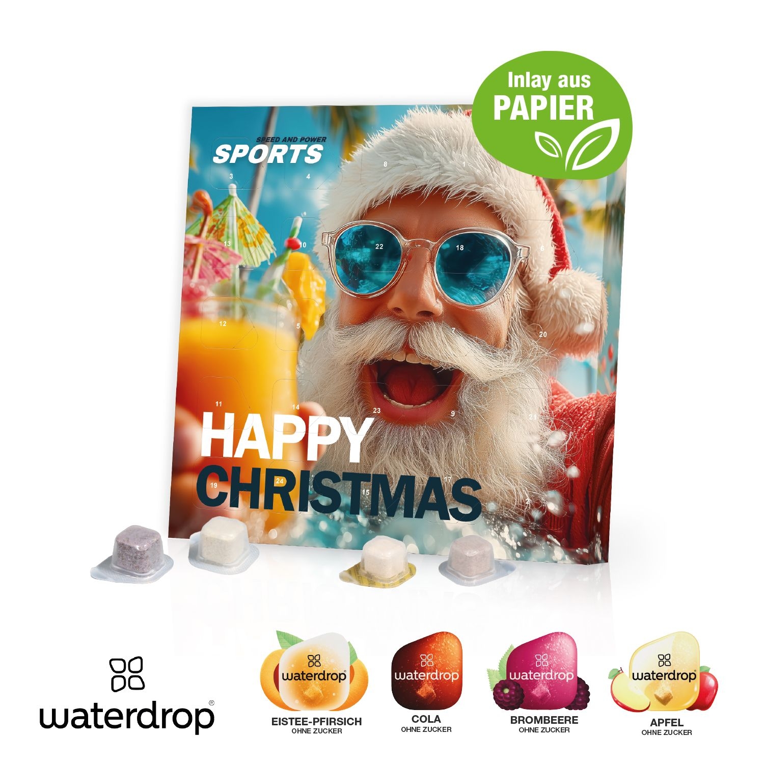 CD95158Tisch-Adventskalender Waterdrop®_ Inlay aus Papier