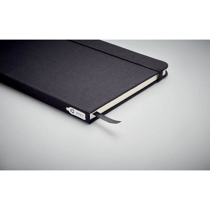 MO9966-03Note Rpet DIN A5 Notizbuch 600D RPET_ Schwarz