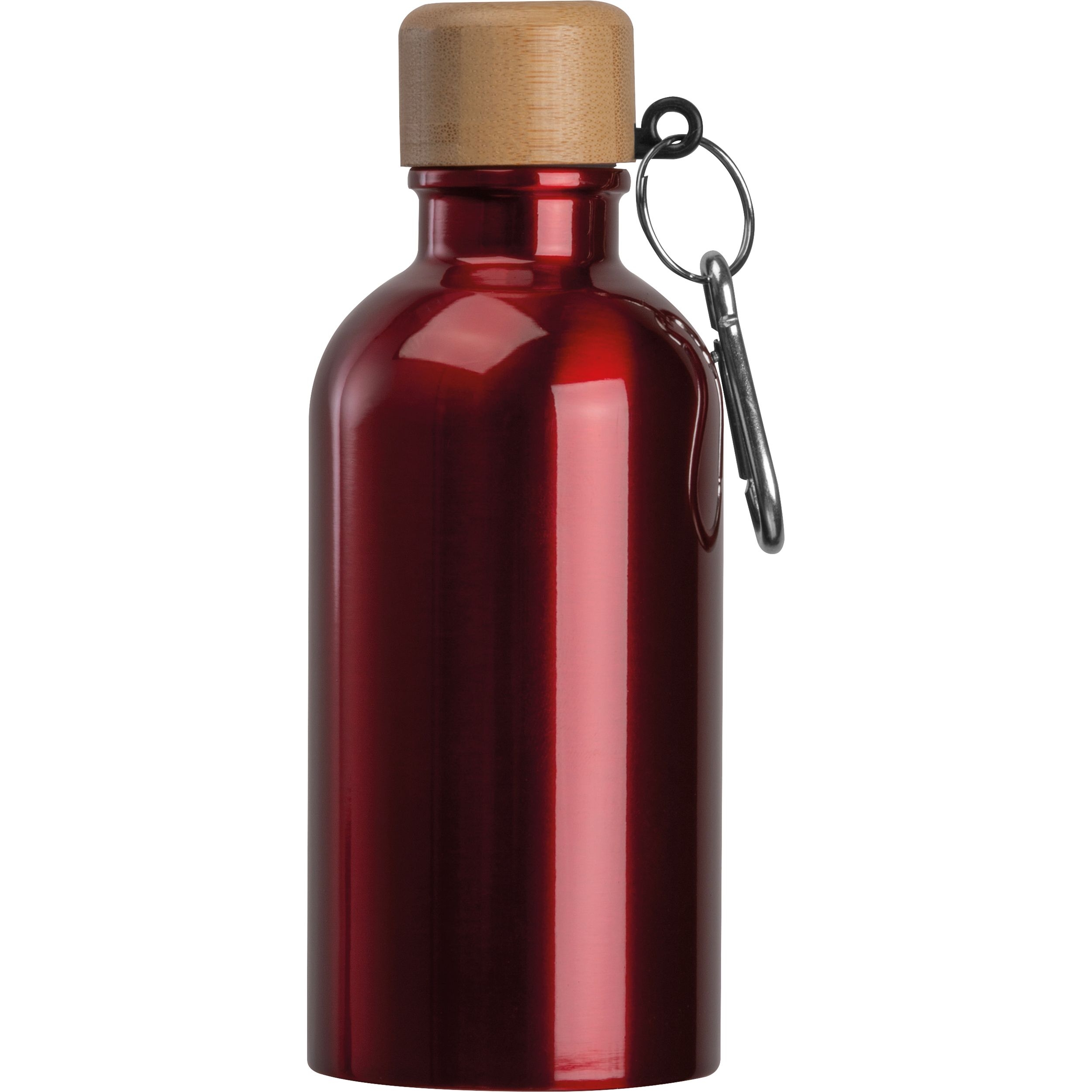 MA84972-05Edelstahltrinkflasche mit Karabiner_ 400ml MARILYN_ rot