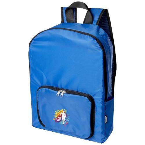 PF130090-4EcoFold faltbarer RPET Rucksack 15 L_ royalblau