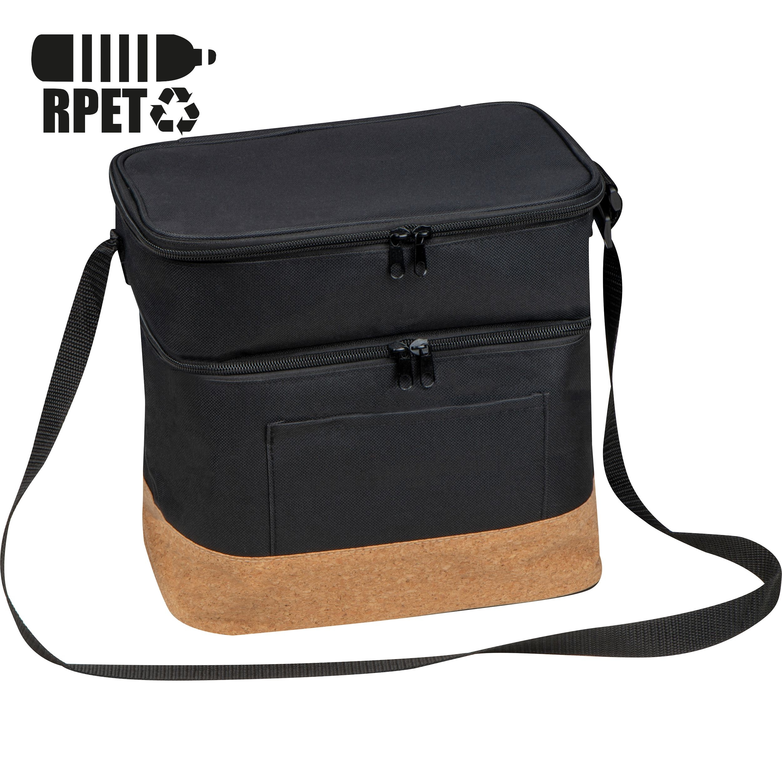 MA62610Kuehltasche aus RPET mit Extrafach und Korkboden