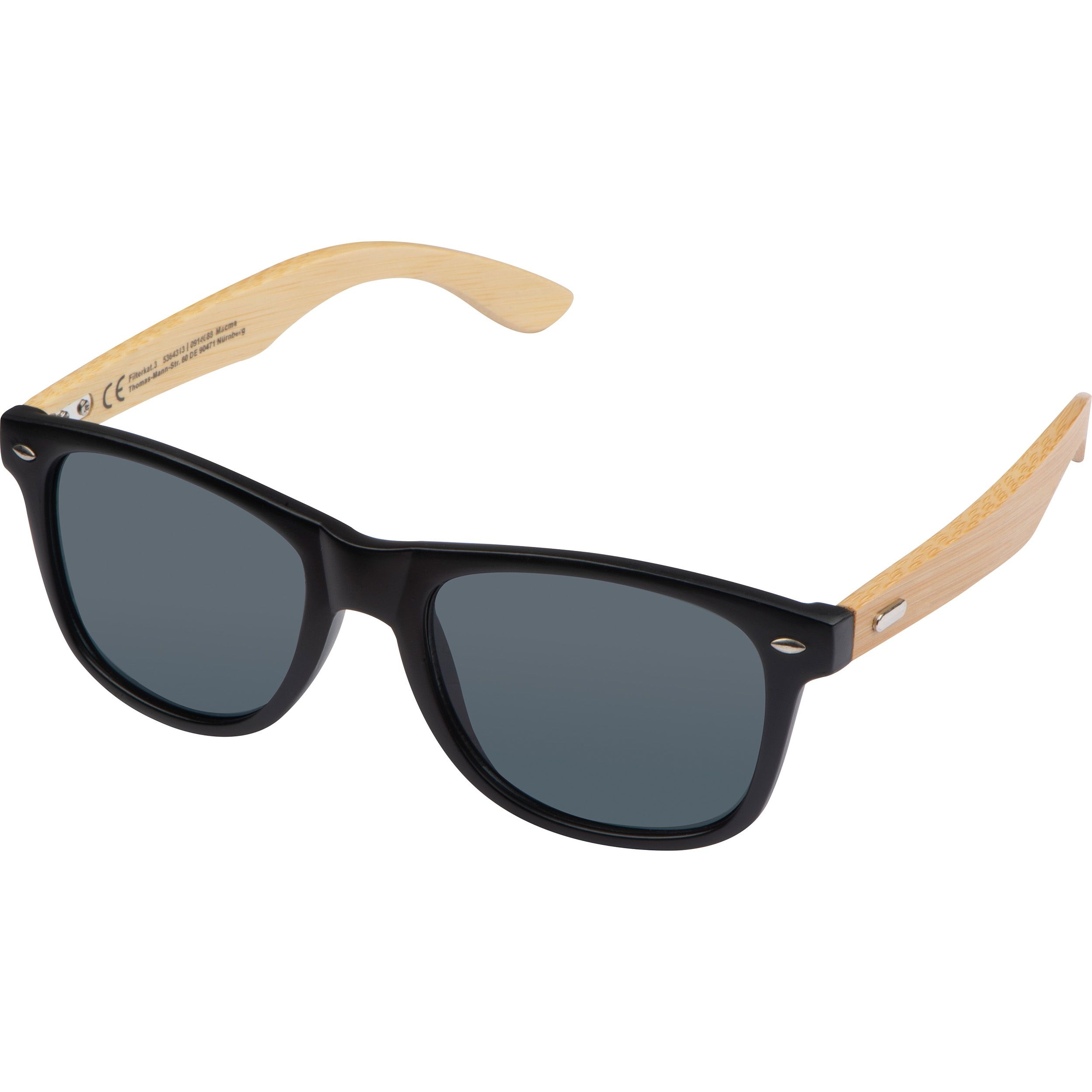 MA53643-13Sonnenbrille mit Bambusbuegeln_ beige