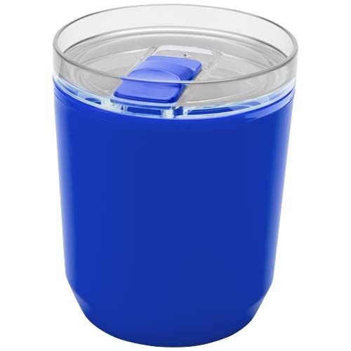 PF100852-3Hudson 180 ml doppelwandiger Becher aus recyceltem Kunststoff _ blau
