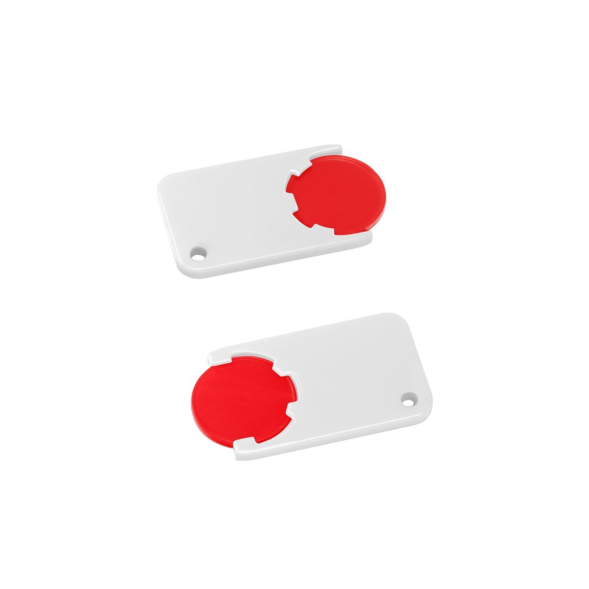 HE7454-1-0Chiphalter mit 1€-Chip _Beta_ rot_ weiss