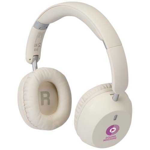 PF124473-1Hoggar Falltbare Over Ear Kopfhoerer mit ANC und ENC aus recyceltem Kunststoff_ weiss