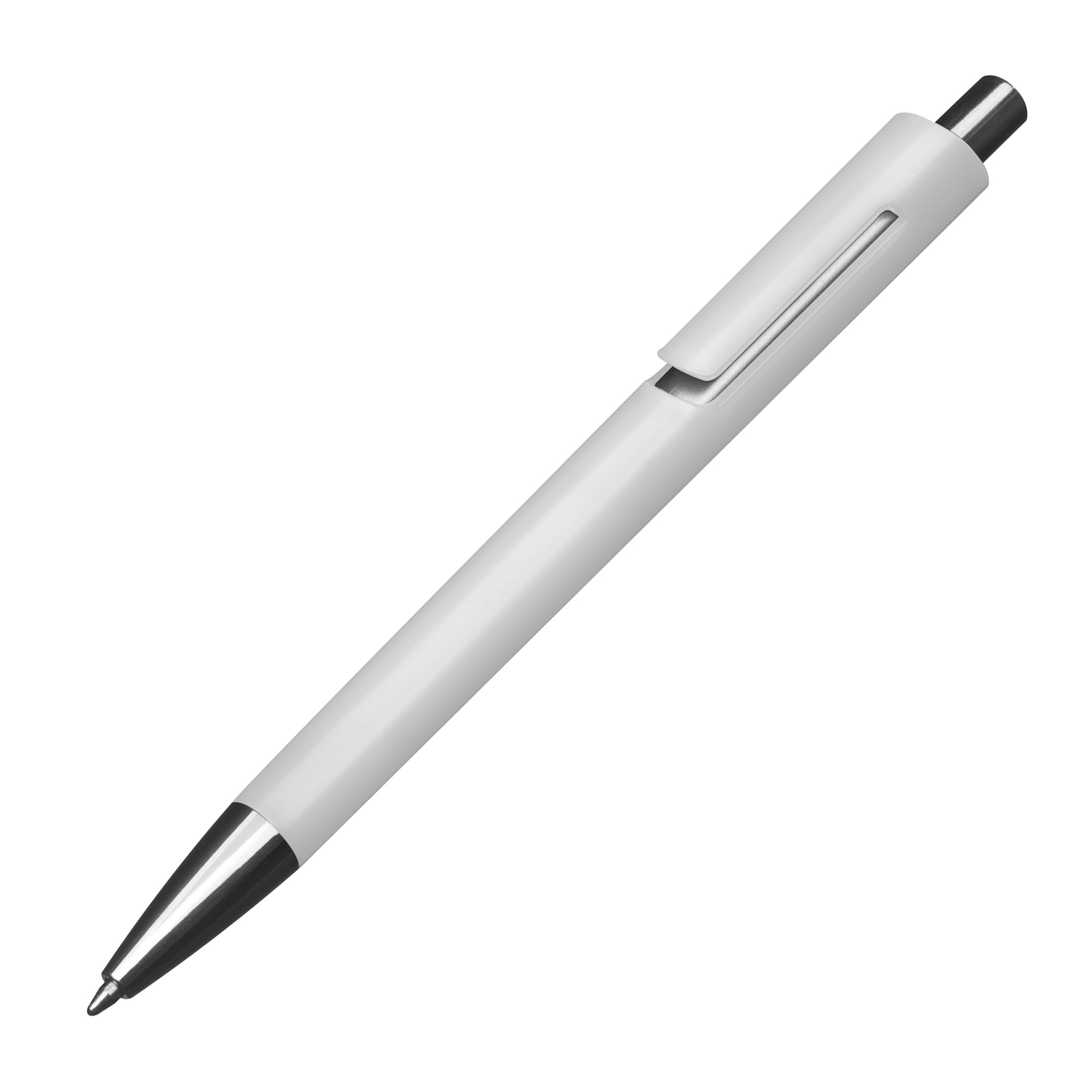 MA13538-06Kugelschreiber mit silbernen Applikationen_ weiss