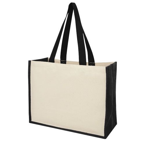PF210701-4Varai 320 g_m Canvas und Jute Einkaufstasche 23L_ schwarz PF210701-4Varai 320 g_m Canvas und Jute Einkaufstasche 23L_ schwarz