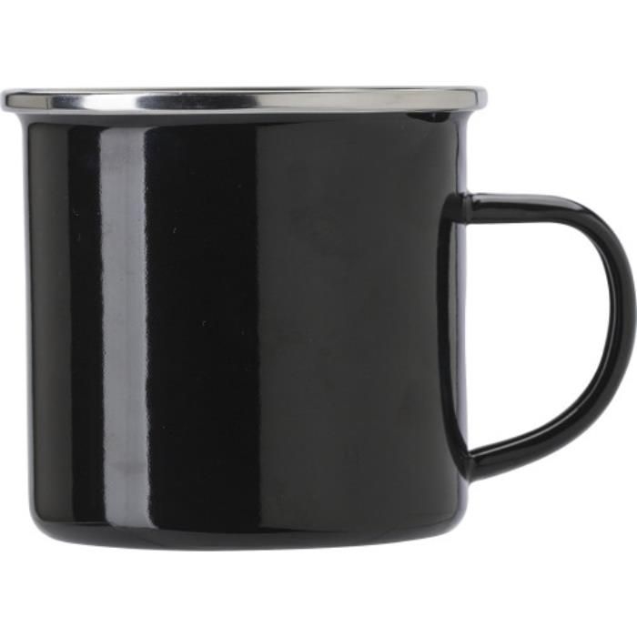 GI709888-01Trinkbecher aus Emaille _350ml_ Jamaal_ Schwarz