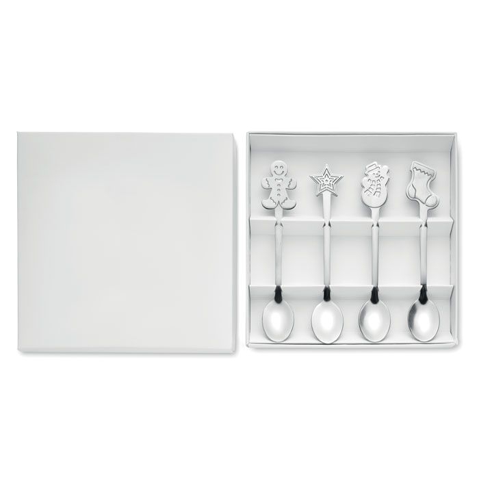 CX1533-16Chip Set 4er Set Teeloeffel_ mattsilber