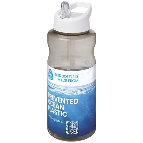 PF210179-4H2O Active® Eco Big Base 1L Sportflasche mit Ausgussdeckel _ kohle_weiss
