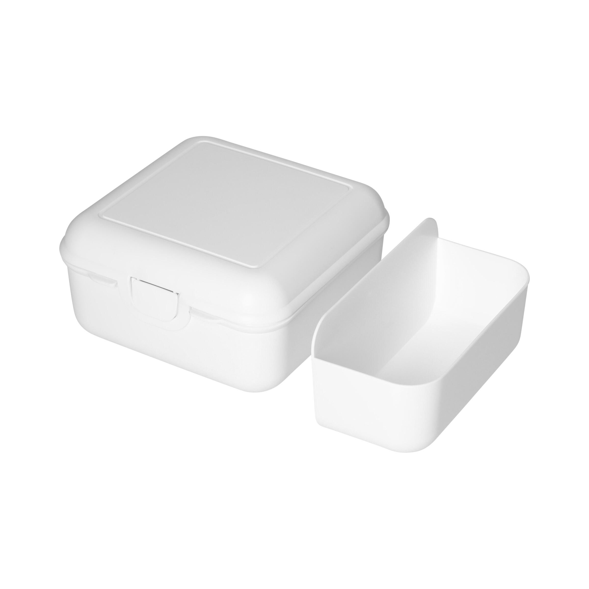 EL05301-1Vorratsdose _Cube_ deluxe_ mit Trennschale_ weiss