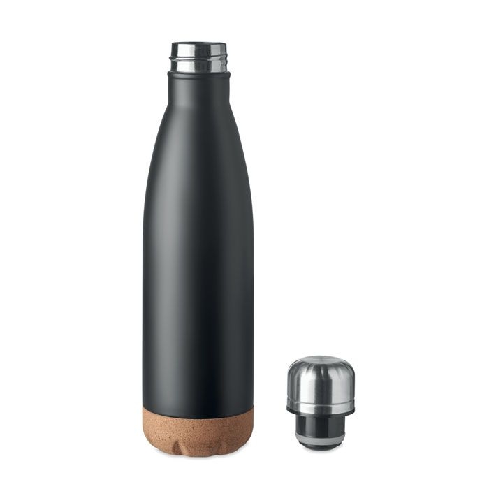 MO6313-03Aspen Cork Doppelwandige Isolierflasche_ schwarz