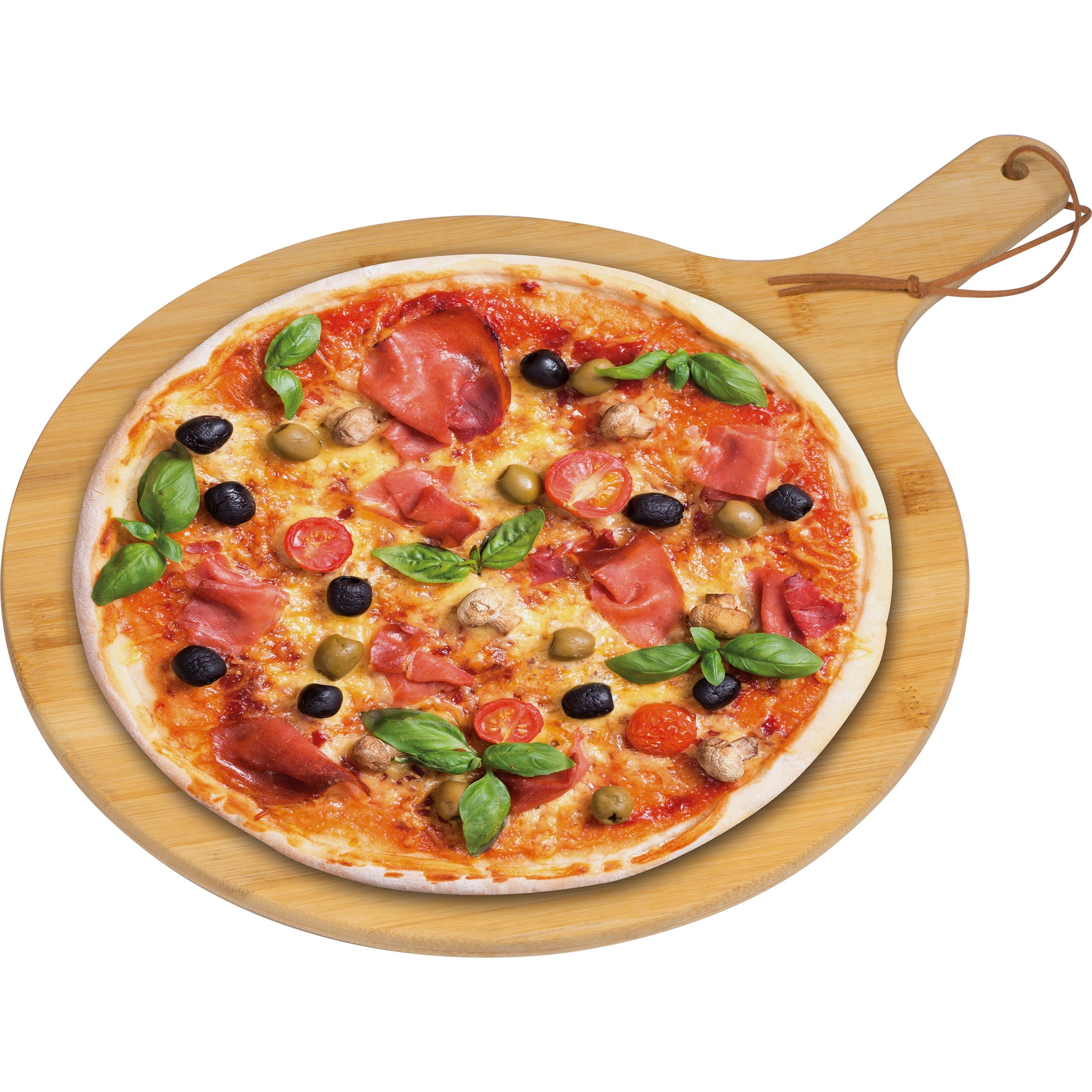 MA83593-13Rundes Pizza- und Servierbrett _ beige