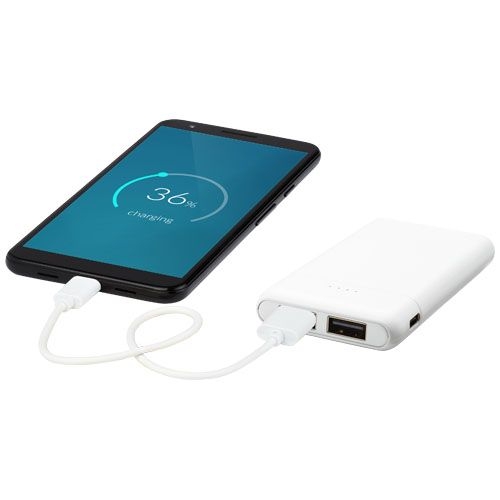 PF124167-1Odyssey 5000 mAh Powerbank mit hoher Dichte_ weiss