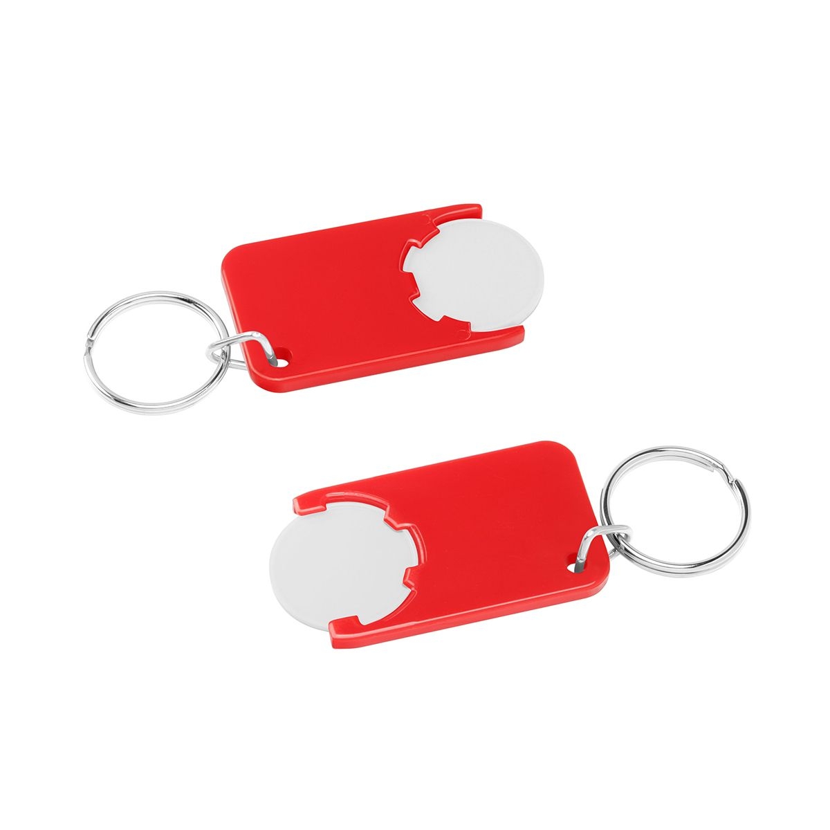 HE7454R-0-1Chiphalter mit 1€-Chip _Beta_ weiss_ rot HE7454R-0-1Chiphalter mit 1€-Chip _Beta_ weiss_ rot