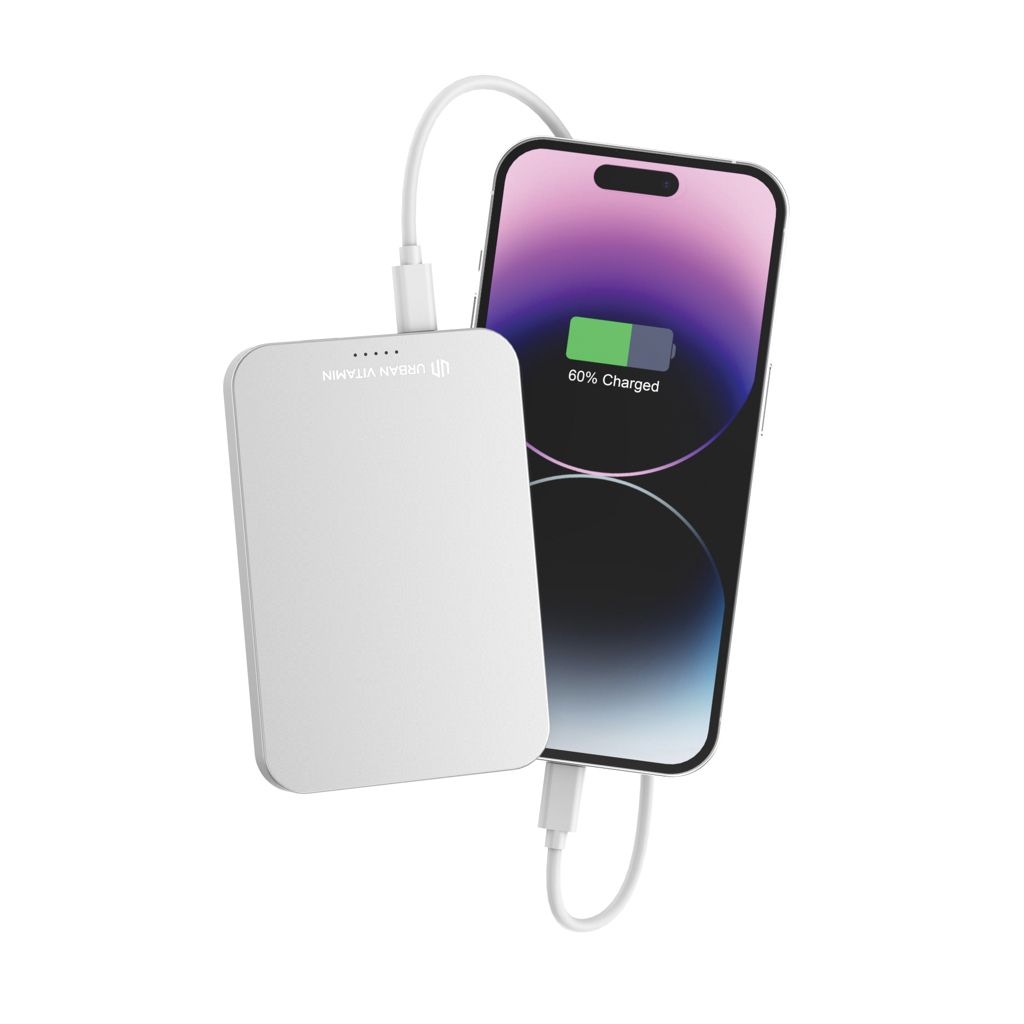 XDP322.82-2Urban Vitamin Richmond 5000mAh Powerbank aus RCS Plastik_Alu_ silber