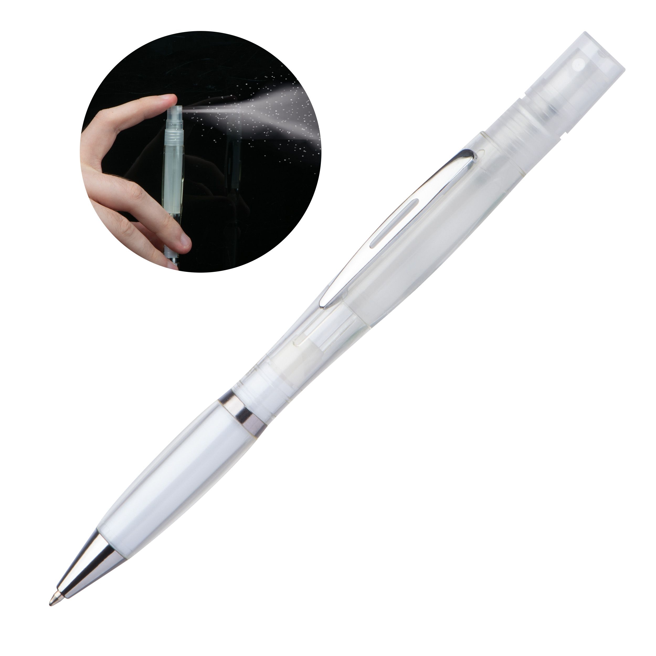 MA11776-06Drehkugelschreiber mit Sprayfunktion _ weiss