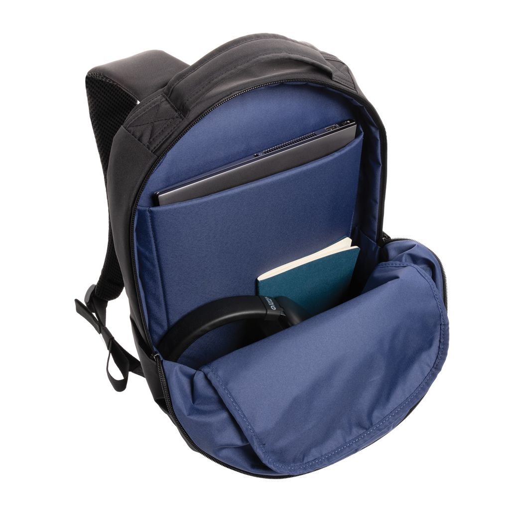 XDP763.03-1Swiss Peak Brooke AWARE™ 15_6_ Laptop-Rucksack aus rPET_ schwarz