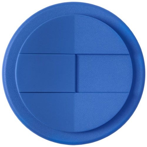 PF210425-27Americano® Eco 350 ml recycelter Becher mit auslaufsicherem Deckel_ mittelblau_weiss