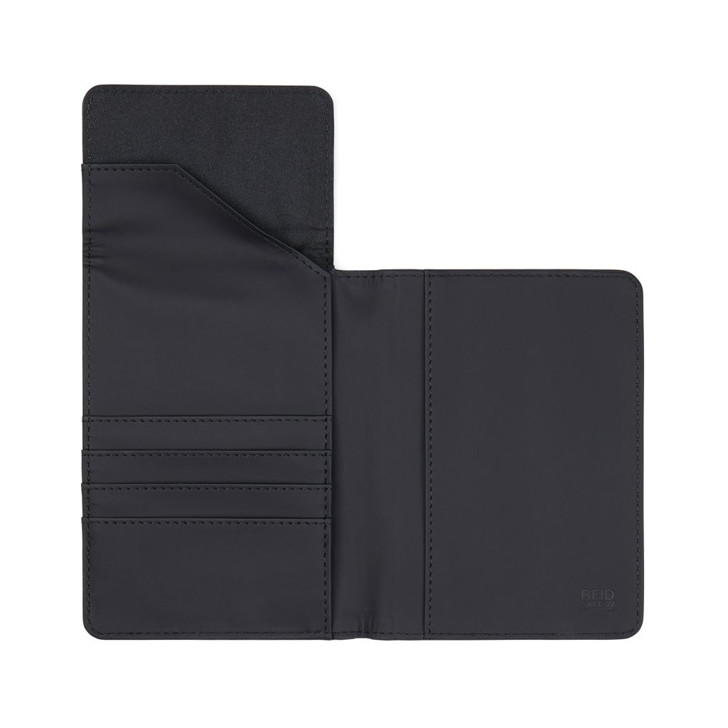 XDV82001-01VINGA Baltimore RCS recycelte Polyester-RFID-Reisepasshuelle_ schwarz